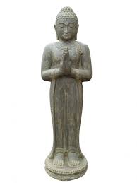 Buddha Fur Garten Buddha Stehend Begrussung 80cm Hohe Antikfinish