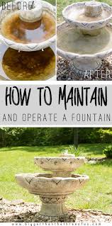 A garden fountain needs to be kept clean, and fortunately, there are some simple, cheap ways to do it. How To Keep Water Fountain Water Clean Fountains Outdoor Outdoor Fountain Water Fountain