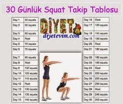 Squat Hareketi Takvimi Squat 30 Gun Egzersiz Programi Egzersiz