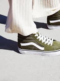 Sk8 Hi Slim Hi Top Sneaker Vans Olive Green Vans Vans Outfit