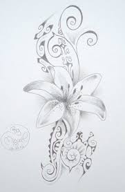 Dessin De Tatouage De Fleur Sur Fond De Style Maori Polynesien Brenda Pinterium Tattoos Flower Tattoo Drawings Maori Tattoo