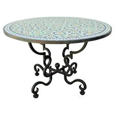 Moroccan Mosaic Patio Table In Fez Moorish Design Mosaic Patio Table Mosaic Outdoor Table Mosaic Tile Table