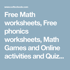 Free Math Worksheets Free Phonics Worksheets Math Games And Online Activities And Quizzes Free Math Worksheets Phonics Worksheets Phonics Free