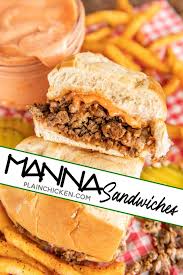 Also included is how to cook the beef for ground beef recipes! Manna Sandwiches Easy Ground Beef Sandwiches With Comeback Sauce And Swiss Cheese Hands Down The Best Sandwich We Ve Eate Loose Meat Sandwiches Recipes Food