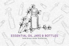 Essential Oil Jars And Bottles How To Draw Hands Essential Oils Hand Drawn Vector Illustrations