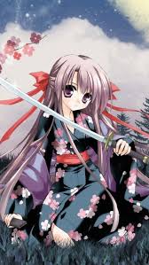 No program windows block it from view. Anime Iphonewallpapers Anime Samurai Girl 640x1136 Wallpaper Teahub Io