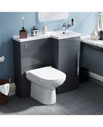 Our bathroom vanity units offer a great choice of shapes, sizes, styles and budgets. Velanil Dark Grey Rh Vanity Unit With Toilet Bathroom Republic