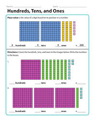 hundreds tens and ones worksheet education com