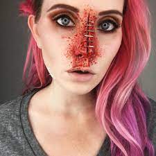 Day 4 Of 31 Stapled Nose There Will Also Be A Video Of This To Come Later Today Products U Amazing Halloween Makeup Halloween Makeup Scary Halloween Makeup