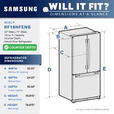 This is a sunken space deliberately left by builders for a fridge that is surrounded by cabinets. Best Buy Samsung 17 5 Cu Ft French Door Counter Depth Refrigerator Stainless Steel Rf18hfenbsr Us