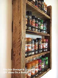 New Stylish Spice Storage Ideas For Your Wonderful Kitchen Organization Diykitchen Kitchen Spice Racks Wooden Spice Rack Wood Spice Rack