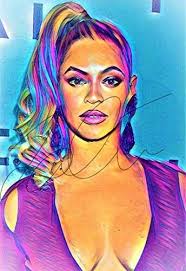 Beyonce Celebrity Artwork Digital Portrait Illustration Art