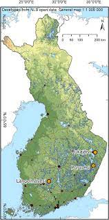 View in north direction from konttainen hill near the town of kuusamo in. Research Lake Locations In National Scale Finland Map Johanna Roto 2020 Download Scientific Diagram