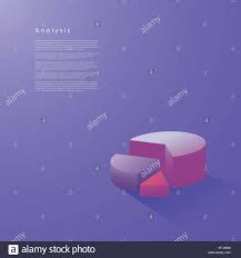 modern 3d pie chart graph vector element in isometric style