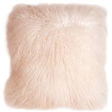 Pillow Decor Mongolian Sheepskin Pastel Pink Throw Pillow Pink Throw Pillows Decorative Pillows Pastel Pillows
