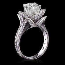 Blooming Flower Engagement Ring Flower Shaped Engagement Ring Engagement Ring Shapes Flower Engagement Ring