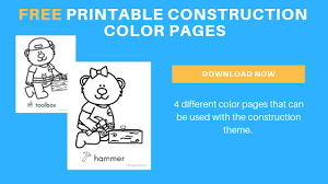 With today's advanced technology, you can get your child get the preschool education on the internet. Free Construction Themed Color Pages