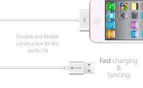 The iphone 4 uses the old 32 pin dock usb chargers previously used on a number of ipods long before the . Amazon Com Iphone 4s Cable 30 Pin Usb Sync And Charging Data Cable For Iphone 4 4s 3g 3gs Ipad 1 2 3 And Ipod 5 1 5 Meter Pack Of 2 Electronics