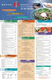 Wasabi House Halifax Happy Hour Specials Take Out Menu