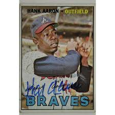 1954 johnston cookies #nno hank aaron. Henry Hank Aaron Hof 1967 Topps 250 Autographed Signed Card Jsa