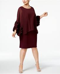 plus size chiffon rosette popover dress