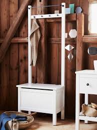 Hemnes Storage Bench W Towel Rail 4 Hooks White 25 1 4x14 5 8x68 1 8 Ikea Bathroom Furniture Bathroom Furniture Design Ikea