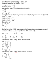 Further parameters that enter the equation are the volume v of the container holding the gas and the amount n (in moles) of gas contained in there. Universal Gas Constant R Cp Cv Physics Forums