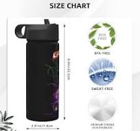 Monster Truck Jam Insulated Stainless Steel Wide Mouth Water Bottle with  Flex Straw Lid for kids Sports School and Travel 18oz Cartoon Cute Thermos  ...