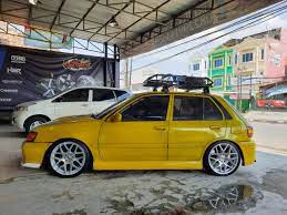 Mobil starlet kotak modif harga murah bekas second di tanegrang. Menolak Tua Modifikasi Toyota Starlet Pakai Velg Hsr New Ring 17 Ontrack