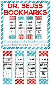 Dr Seuss Bookmarks Dr Seuss Printables Dr Seuss Day Seuss Classroom