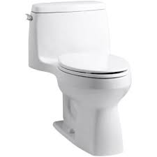 Kohler Santa Rosa Comfort Height 1 Piece 1 28 Gpf Compact Elongated Toilet In White K 10491 0 At The Home Depot Tablet One Piece Toilets Kohler Toilet