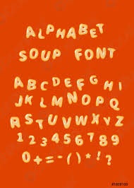 Alphabet soup tilt was published by bitstream. Alphabet Soup Font Letters On Red Stock Vector Crushpixel