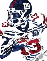 Odell Beckham Jr New York Giants Pixel Art Art Print By Joe Hamilton Beckham Jr Odell Beckham Jr New York Giants