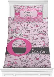 This set includes a soft pink comforter featuring the best of three worlds with cinderella in her classic icy blue ball gown, belle in her golden dress and ariel in aqua and lavender. Princess Comforters Personalized Youcustomizeit