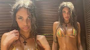 Troubled Australian model Sahara Ray flashes the flesh in a skimpy bikini  as she poses for raunchy photos during outdoor shower | Daily Mail Online