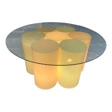 Vintage Plastic Groovy Cylinder Coffee Table Lights Up Image 1 Of 9 Coffee Table Coffee Table Vintage Light Table