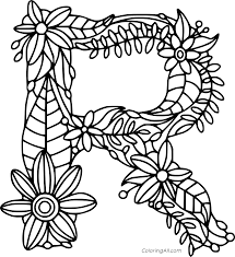 Coloring pages posters handwriting worksheets enjoy these free printable alphabet activities for the letter r. Flowers Shaped Letter R Coloring Page Coloringall