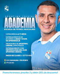 ⚽ ¡Academia Sporting Cristal llega a Magdalena! Únete a la Academia  Sporting Cristal en nuestra nueva sede en Magdalena 🩵 📅 Inicio: 6 de  septiembre 📲 ¡Inscripciones abiertas! 📍Av. del Ejército 750,