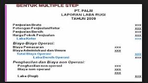 Check spelling or type a new query. Pengertian Laporan Laba Rugi Multiple Step