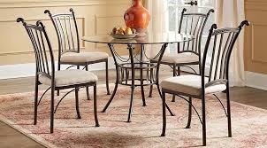 They can give a modern or industrious look, depending on what you want. Picture Of Hoyt Metal 5 Pc Round Dining Set From Furniture Dining Room Table Set Round Dining Room Side Chairs Dining
