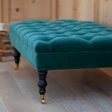 Hazel Tufted Ottoman By Bradshaw Kirchofer Tufted Ottoman Teal Ottoman Ottoman