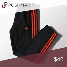 Black And Red Adidas Joggers Adidas Jogger Sweats Red Joggers Adidas Joggers Red Sweatpants