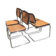 Vintage Marcel Breuer Chrome Cane Chairs 4 Chair Dining Chairs Outdoor Chairs