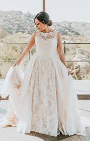 Beaded Lace Wedding Dress With Pleated Skirt Style Cwg780 By Oleg Cassini Exclusively At David Wedding Dresses Latest Wedding Gowns Beaded Lace Wedding Dress