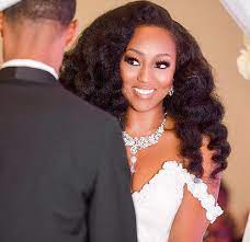 Wedding Hair Blow Out Natural Hair Bride Natural Wedding Hairstyles Black Wedding Hairstyles