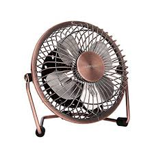 Glamouric Small Usb Desk Fan Mini Metal Personal Fan Retro Design Electric Portable Air Circulator Angle Adjustable Quiet O Desk Fan Mini Desk Fan Retro Design