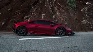 Lamborghini Huracan Red Z Performance Zp Forged 3 Wheel Front