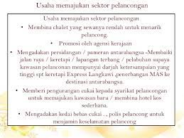 Karangan bahasa melayu usaha usaha memajukan industri pelancongan negara. Sektor Pelancongan Di Malaysia