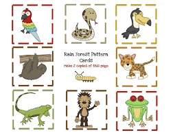 Preschool Printables Rain Forest Animal Printable Rainforest Animals Jungle Animals Preschool Forest Animals
