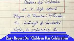 Educate 900 children in hyderabad slums (#5290). Easy Report On Children Day Celebration For Class 6 7 8 9 10 Seba Ncert Cbse Youtube